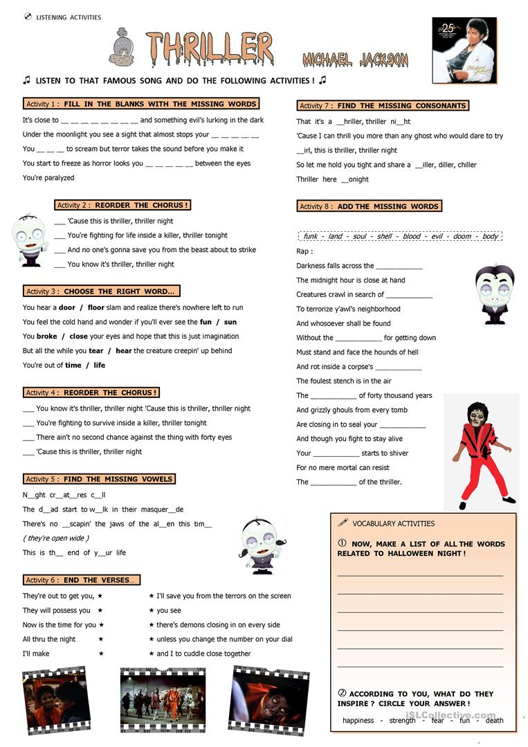 « Thriller » Michael Jackson (song)