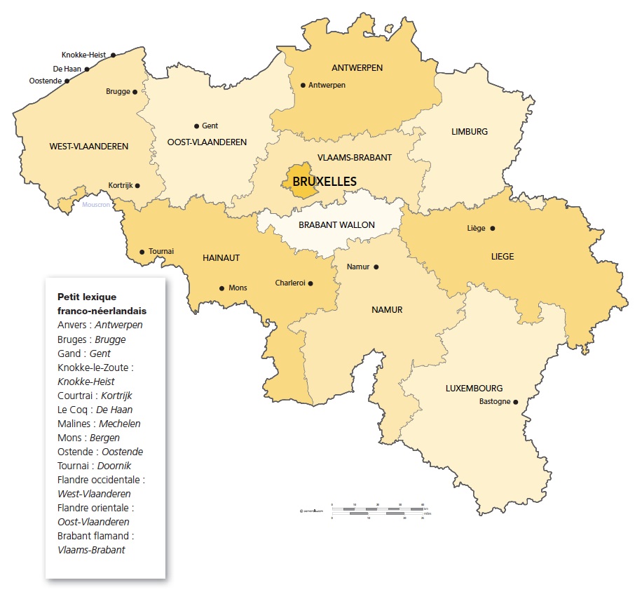 Les provinces et chefs-lieux de Belgique : jeu de plateau