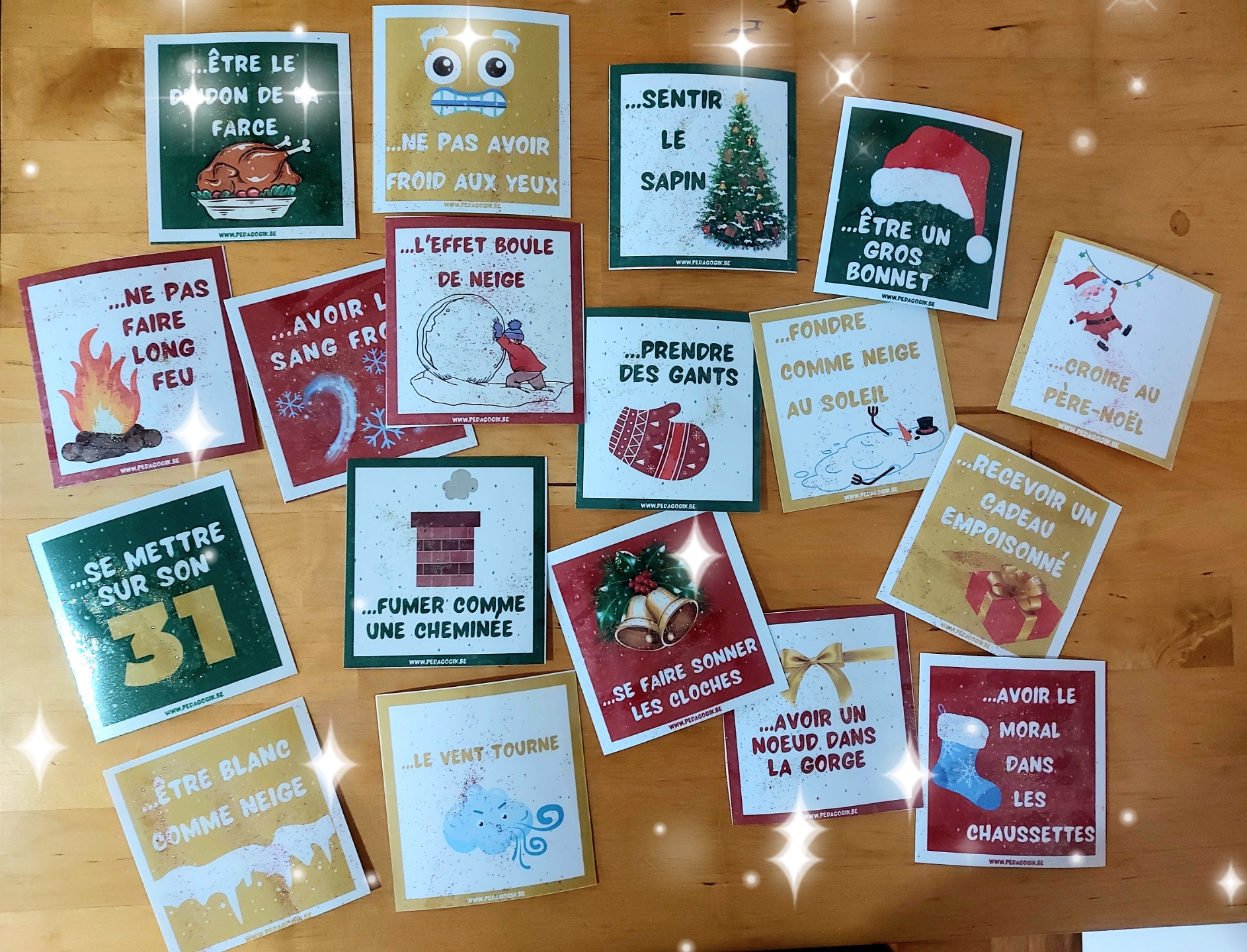 18 expressions sur le thème de Noël