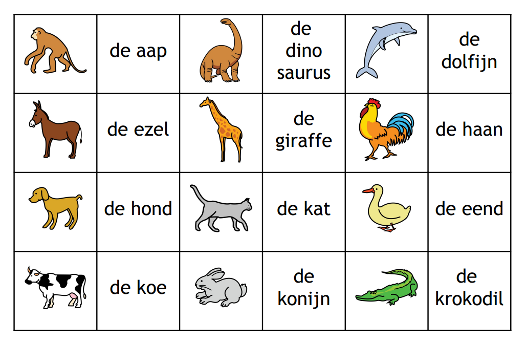 Memory de dieren