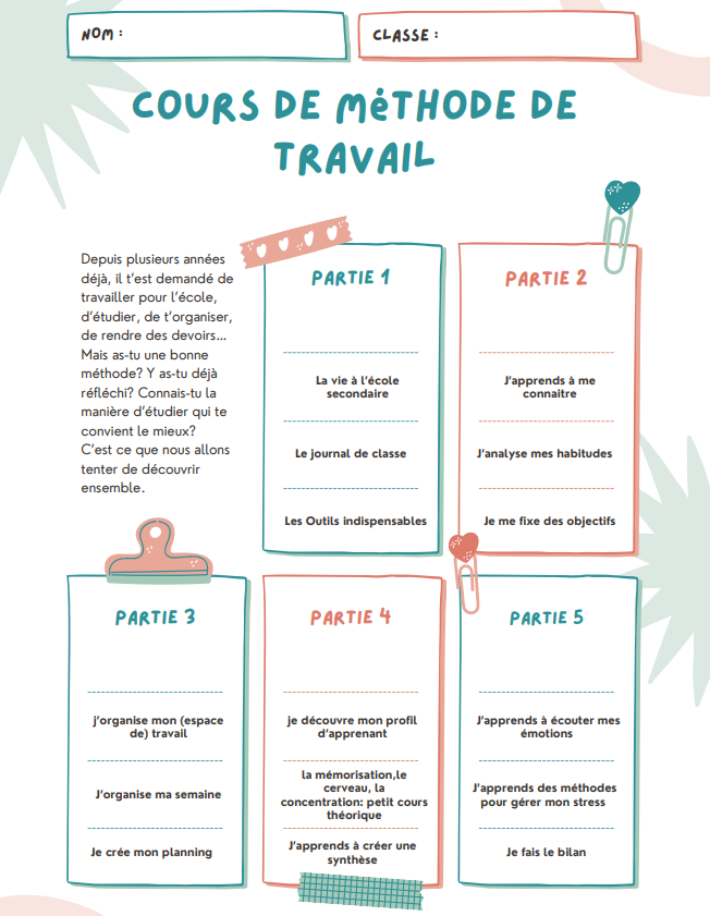 Cours de méthode de travail