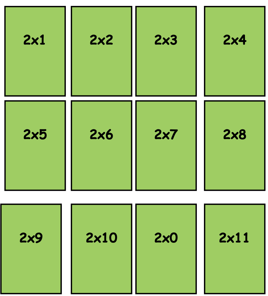 Cartes de jeux sur la table par deux