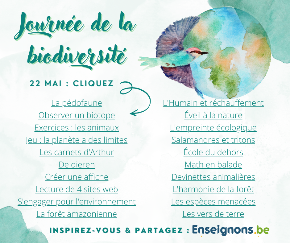 Journée de la biodiversité : collection de ressources inspirantes!