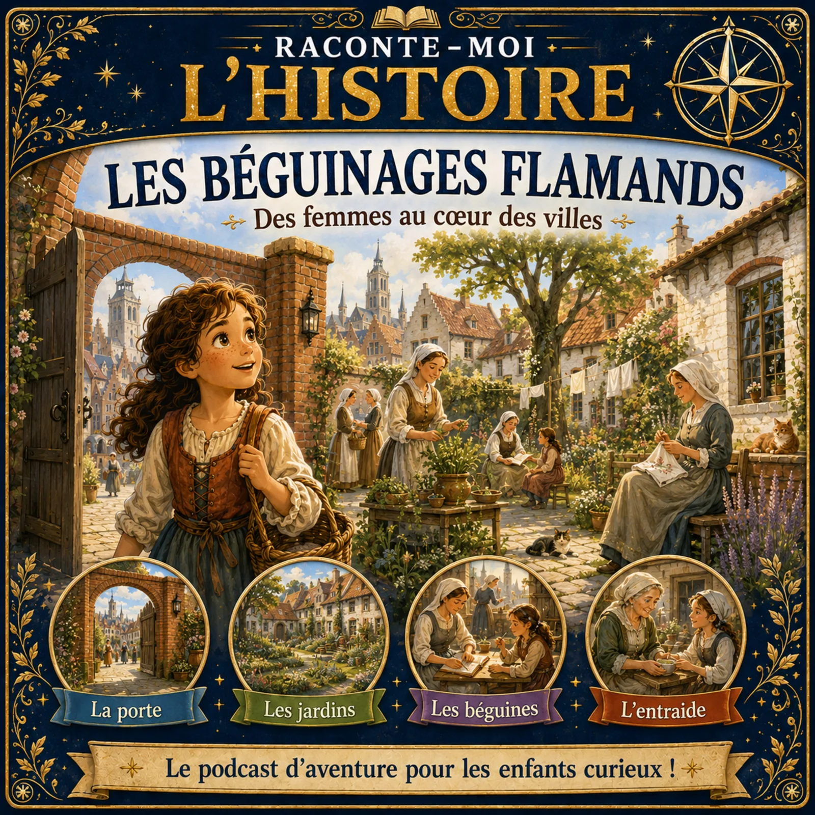 Podcast audio : découvrir les béguinages flamands et la vie des femmes au Moyen Âge