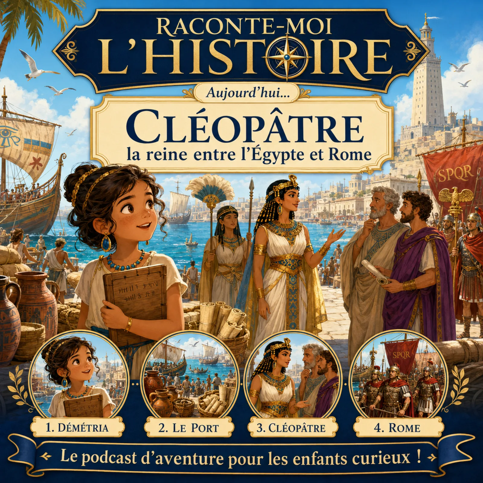 Podcast audio : découvrir Cléopâtre, entre l’Égypte et Rome