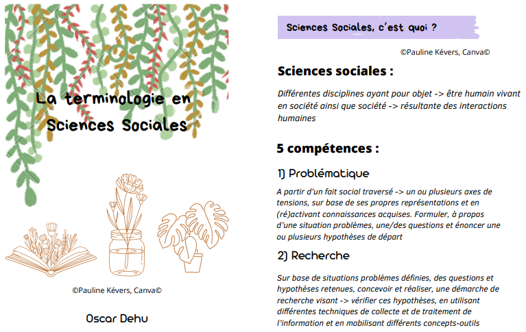 La terminologie en Sciences Sociales